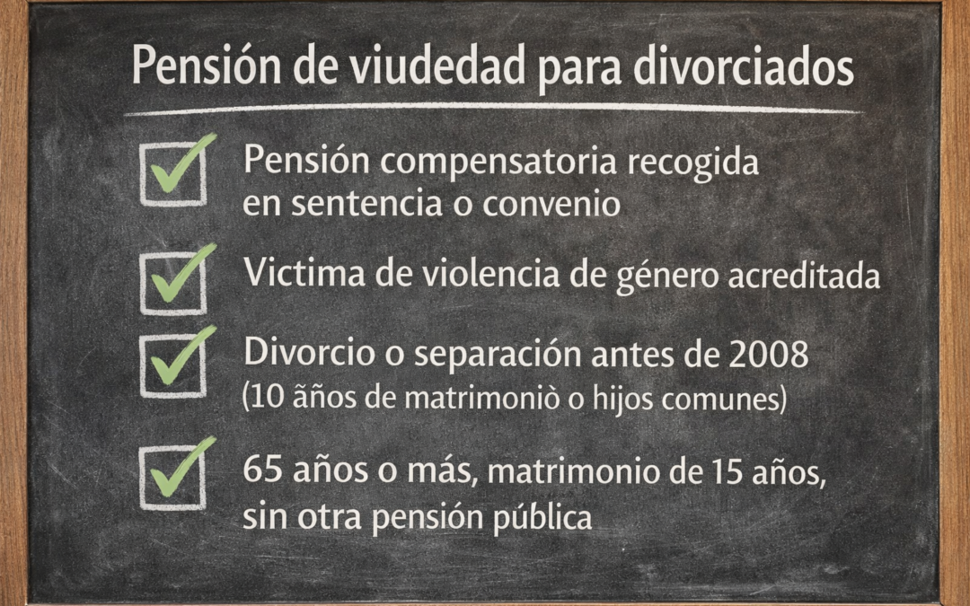 Pensi&oacute;n de viudedad para divorciados sin pensi&oacute;n compensatoria: &iquest;se puede cobrar?